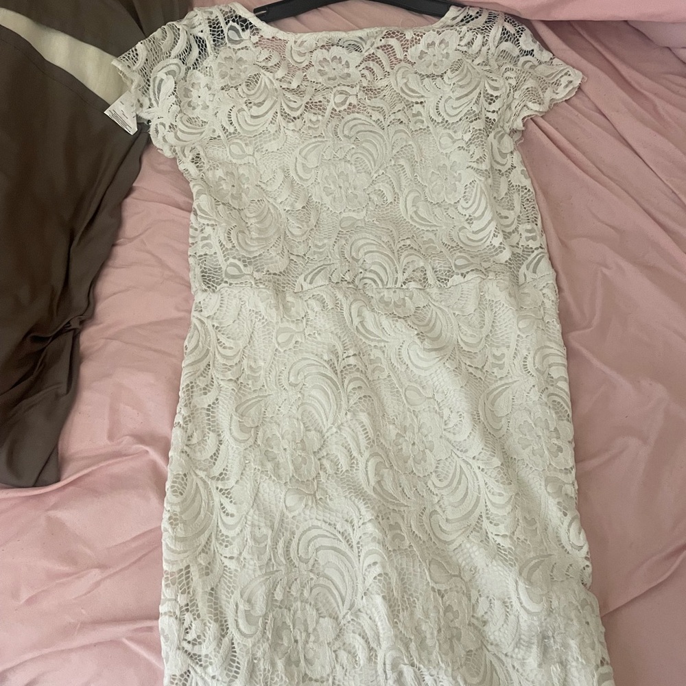 Ci Sono White Lace Mini Dress